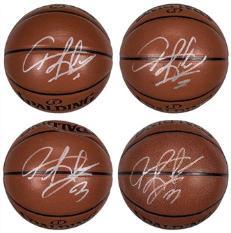 Lot of (4) Dennis Rodman Signed Basketballs (PSA/DNA)
